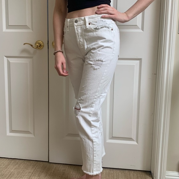 White Levi Wedgie Jeans 